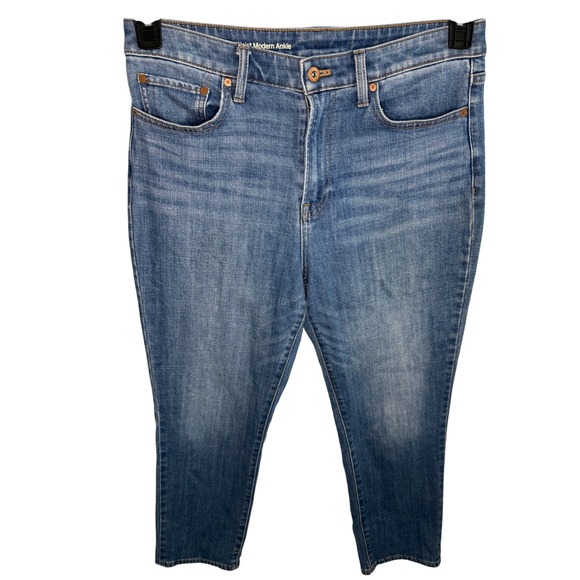 Talbots Denim - Talbots Flawless High Waist Modern Ankle Jeans Women's 10 Blue Stretch Denim